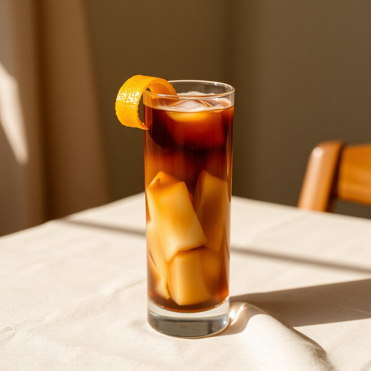 Uzun bardakta soğuk cold brew